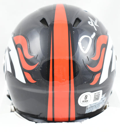 Dre Greenlaw Signed Denver Broncos Throwback Speed Mini Helmet