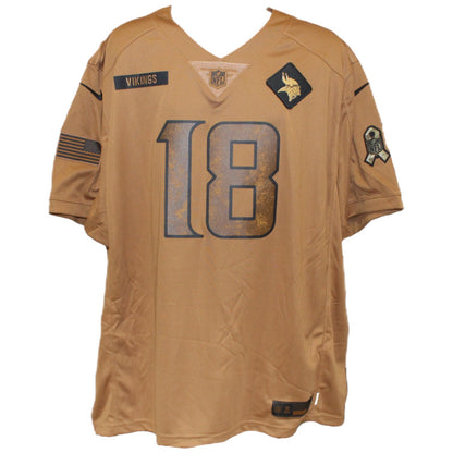 Justin Jefferson Autographed Minnesota Vikings Nike Salute to Service Jersey