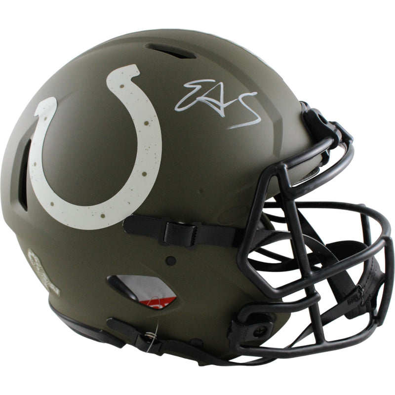 Edgerrin James Signed Indianapolis Colts Authentic Salute to Service Helmet