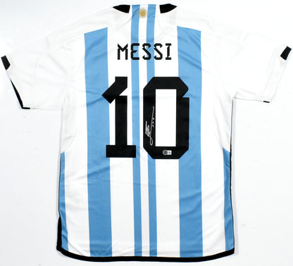 Lionel Messi Autographed Argentina Home Jersey