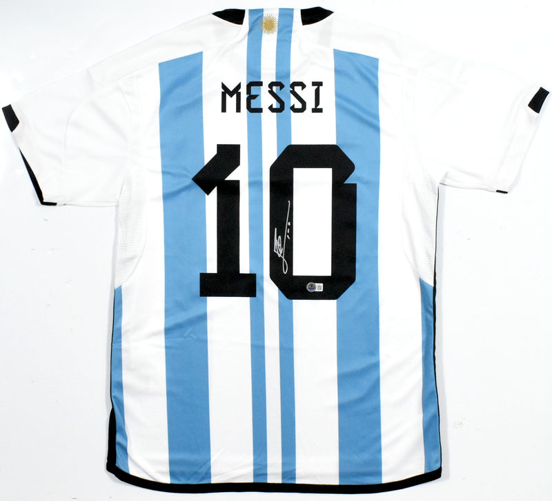 Lionel Messi Autographed Argentina Home Jersey