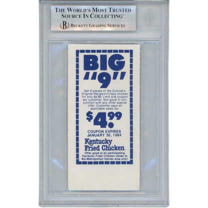 John Elway Signed Denver Broncos Ticket Stub (12/11/83 1st Comeback) BAS