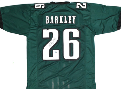 Saquon Barkley Autographed Philadelphia Eagles Custom Green Jersey