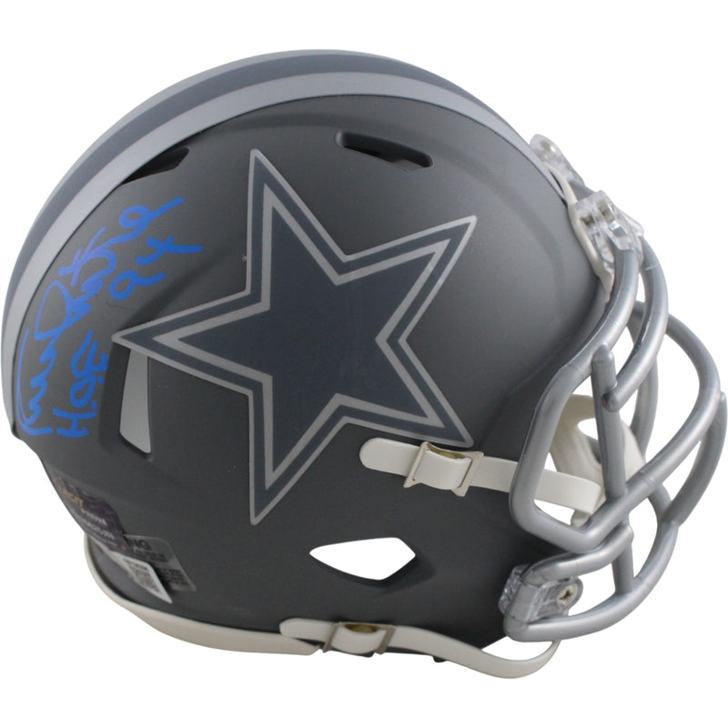 Randy White Dallas Cowboys Signed Slate Mini Helmet (HOF Inscription)