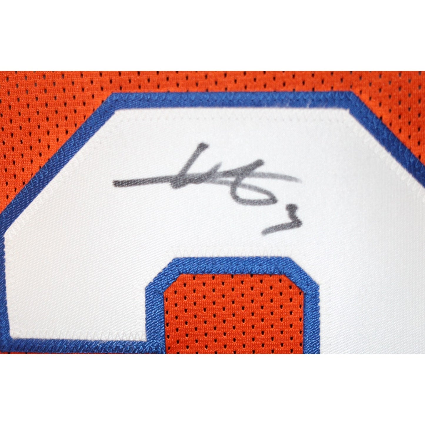 Wil Lutz Autographed Orange Throwback Custom Jersey (Beckett Witnessed)