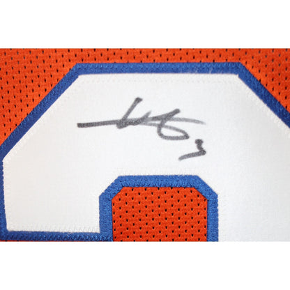 Wil Lutz Autographed Orange Throwback Custom Jersey (Beckett Witnessed)