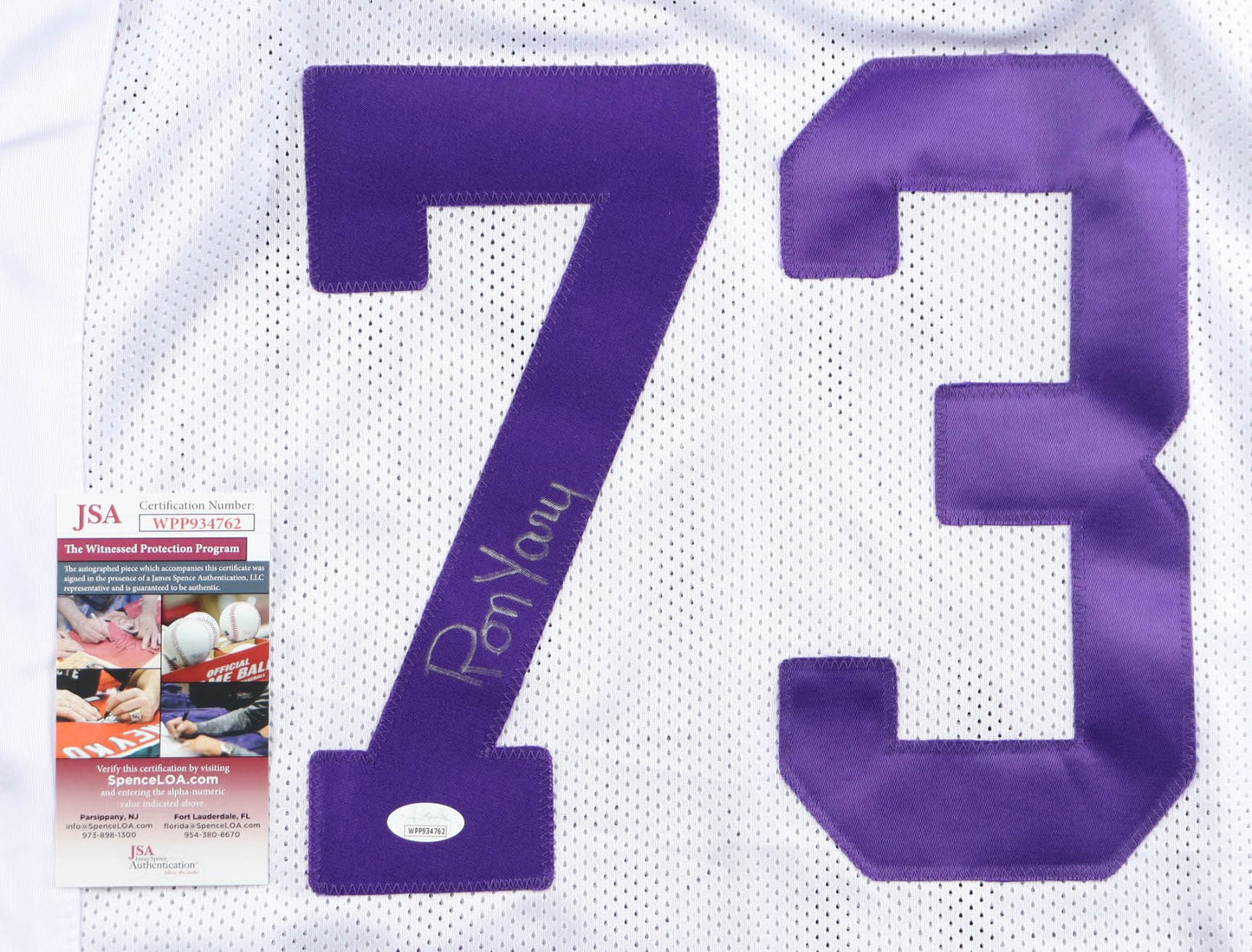 Ron Yary Signed Minnesota Vikings White Custom Jersey