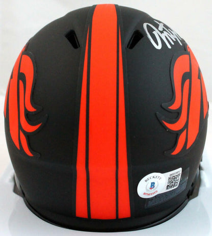 Javonte Williams Signed Denver Broncos Eclipse Speed Mini Helmet