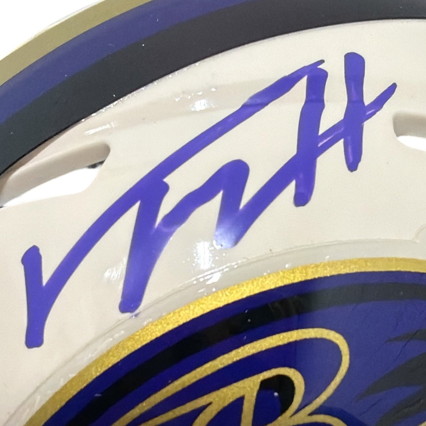 Trey Hendrickson Signed Baltimore Ravens Retro Mini Helmet