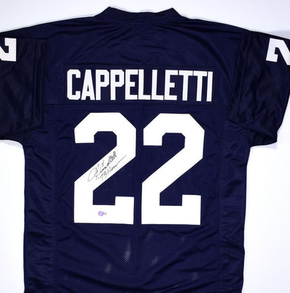 John Cappelletti Signed Blue Penn State Style Jersey with '73 Heisman' Inscription
