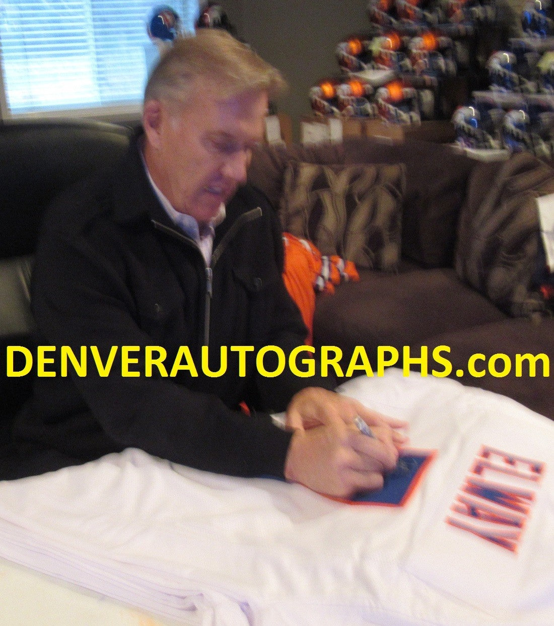 John Elway Denver Broncos Autographed Pro Style Jersey