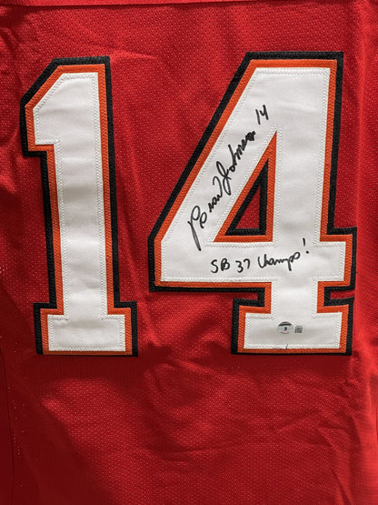 Brad Johnson Signed Tampa Bay Buccaneers Red Pro Style Jersey SB 37 Champs