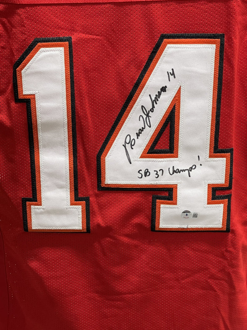 Brad Johnson Signed Tampa Bay Buccaneers Red Pro Style Jersey SB 37 Champs