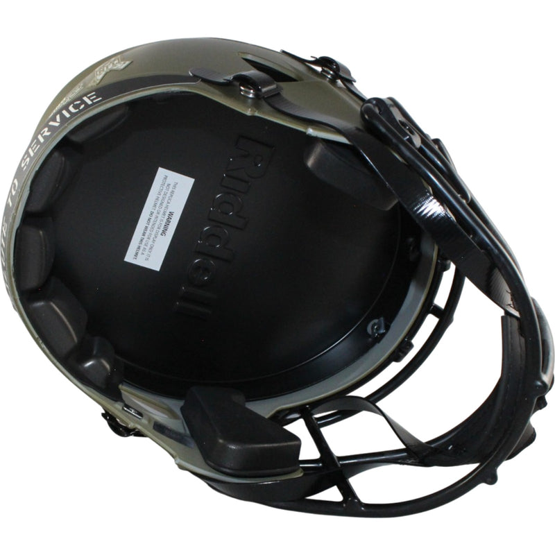 Troy Polamalu Signed Pittsburgh Steelers 2022 Salute to Service FS Helmet