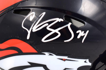 Champ Bailey Autographed Denver Broncos Speed Mini Helmet
