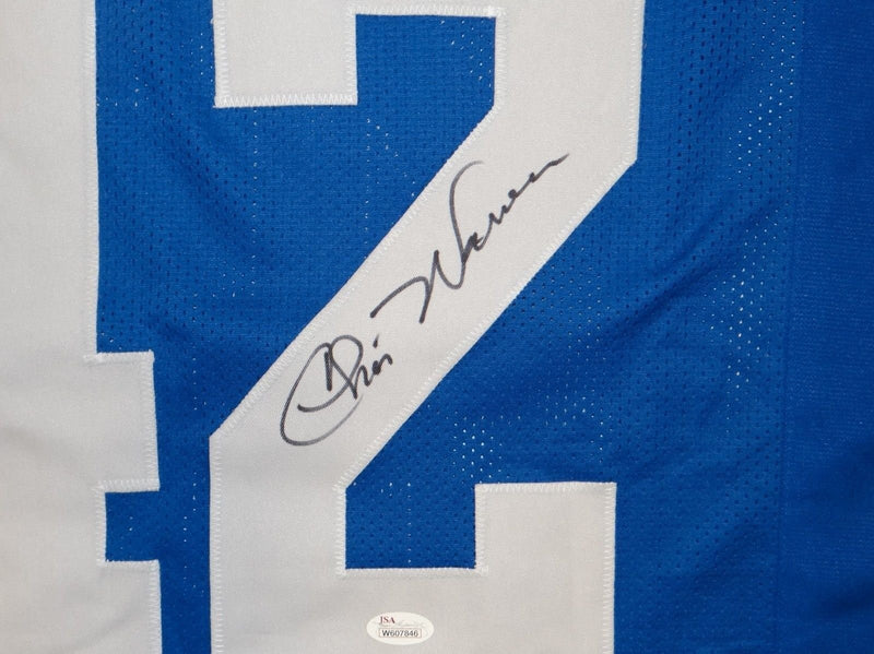 Chris Warren Autographed Blue Custom Jersey