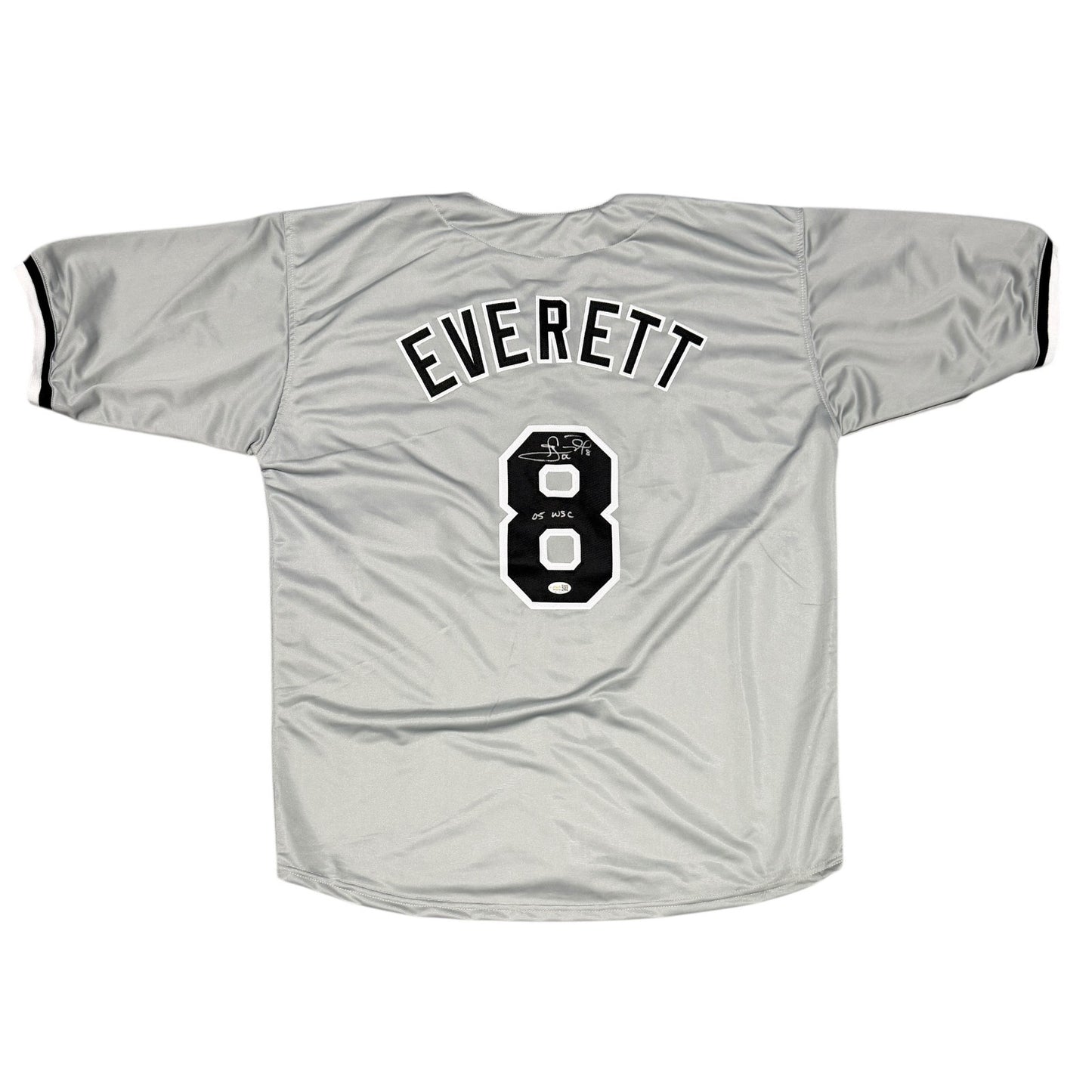Carl Everett Signed Chicago White Sox Custom Grey Jersey JSA Witness