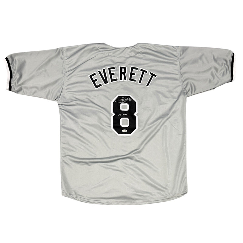 Carl Everett Signed Chicago White Sox Custom Grey Jersey JSA Witness