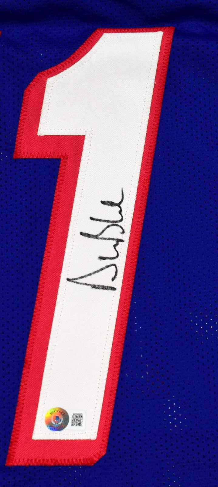 Drew Bledsoe Autographed Blue Custom Football Jersey