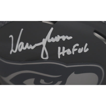 Warren Moon Signed Seattle Seahawks Slate Mini Helmet