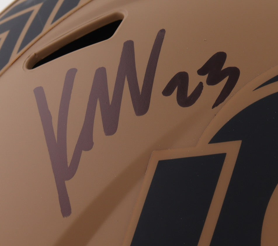Kyren Williams Signed Los Angeles Rams Salute to Service Full Size Helmet