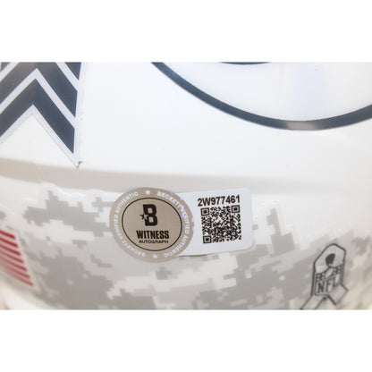 Randy Moss Signed Minnesota Vikings 2024 Salute to Service Mini Helmet