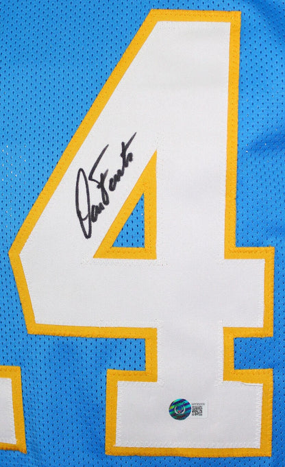 Dan Fouts Signed San Diego Chargers Style Custom Jersey - Light Blue