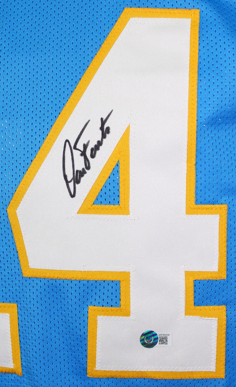 Dan Fouts Signed San Diego Chargers Style Custom Jersey - Light Blue