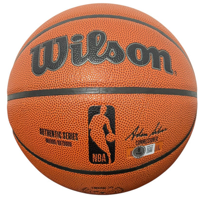 Bernard King Signed Wilson NBA Basketball with 3 Inscriptions Beckett COA