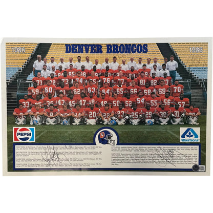John Elway & Floyd Little Multi-Signed Denver Broncos 11x17 Photo