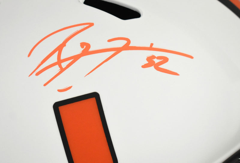 Ray Lewis Signed Miami Hurricanes Full Size Lunar Speed Helmet