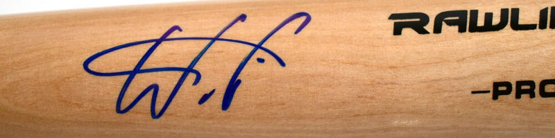 Wander Franco Autographed Rawlings Pro Blonde Baseball Bat