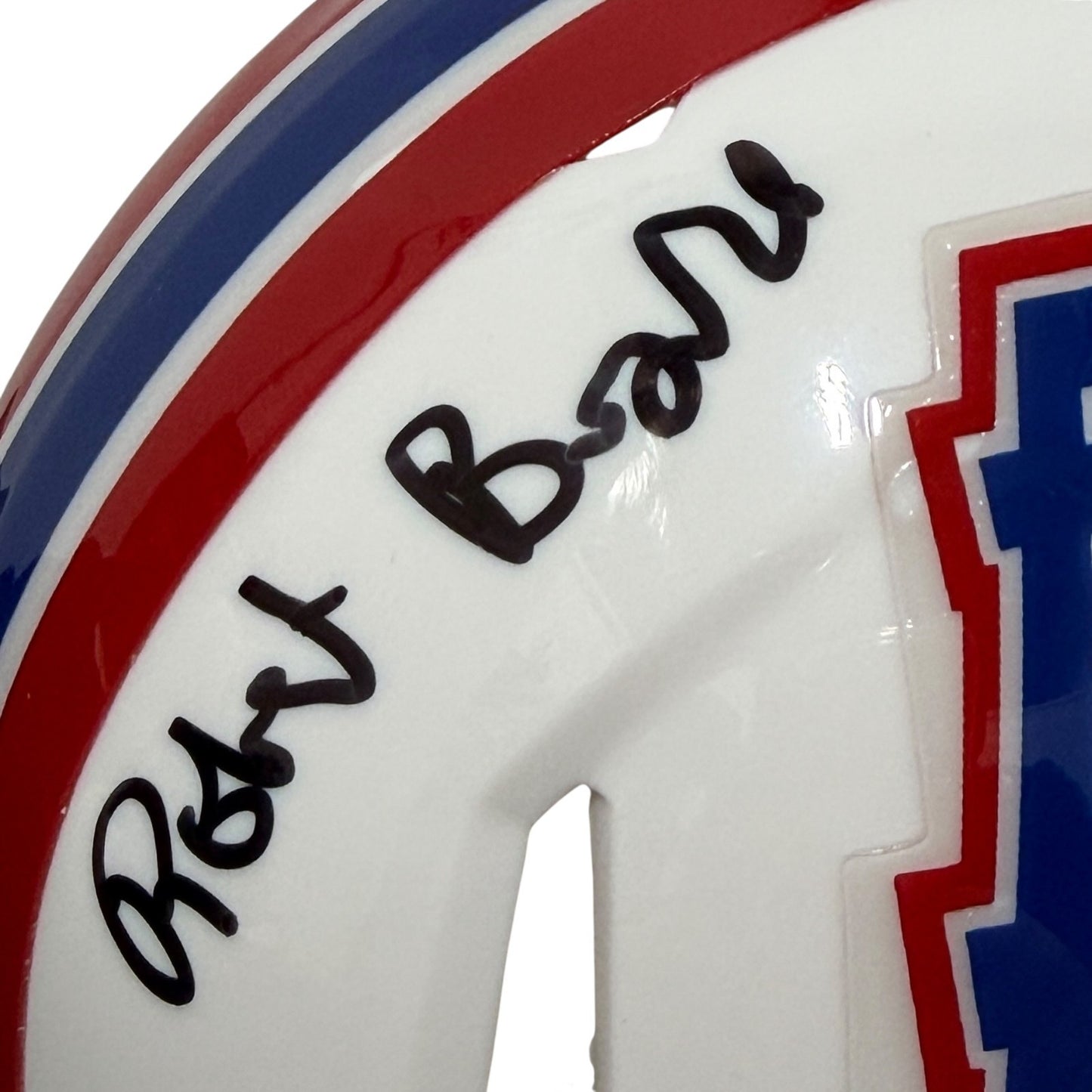 Robert Brazile Houston Oilers Signed Throwback Mini Helmet 3 Inscriptions