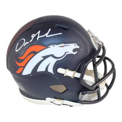 Dre Greenlaw Autographed Denver Broncos Speed Mini Helmet