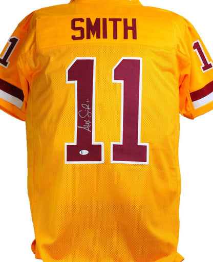 Alex Smith Autographed Yellow Custom Football Jersey