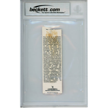 Deion Sanders Signed Atlanta Falcons 1989 Slabbed Ticket Stub (3rd Career INT)