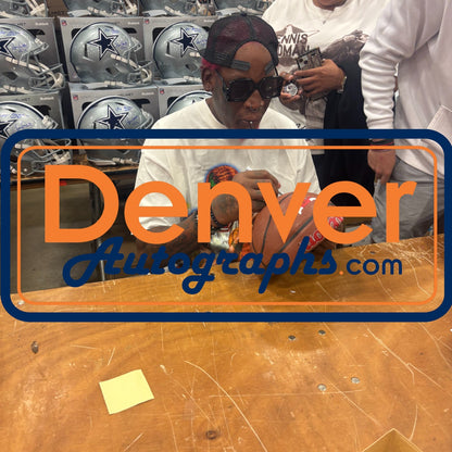 Dennis Rodman Signed Chicago Bulls Wilson Logo Basketball (Beckett)