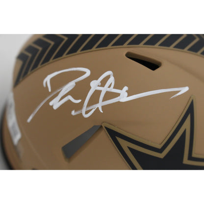 Deion Sanders Dallas Cowboys 2023 Salute to Service Mini Helmet Beckett COA