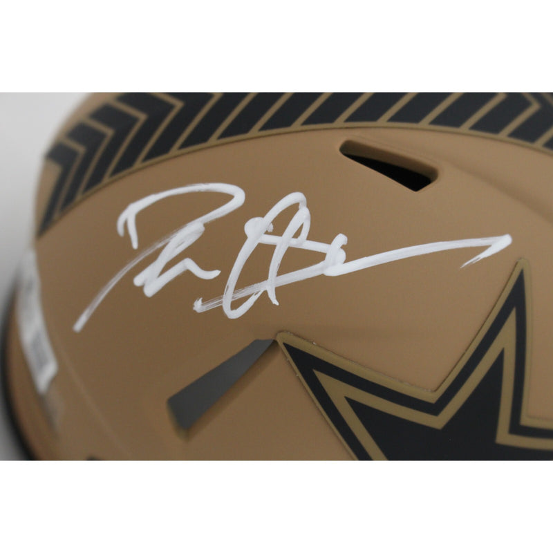 Deion Sanders Dallas Cowboys 2023 Salute to Service Mini Helmet Beckett COA