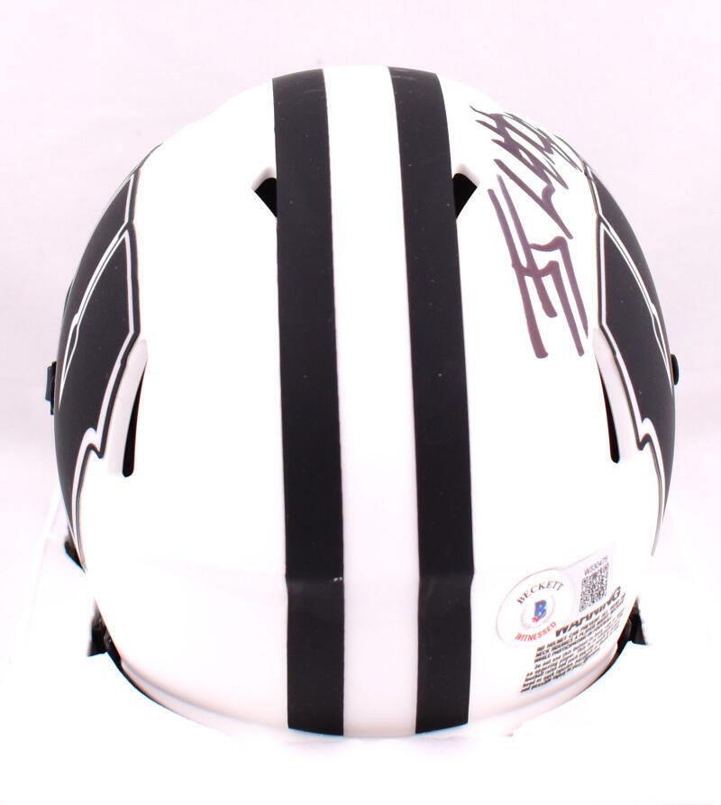 JJ Watt Signed Wisconsin Badgers Lunar Speed Mini Helmet