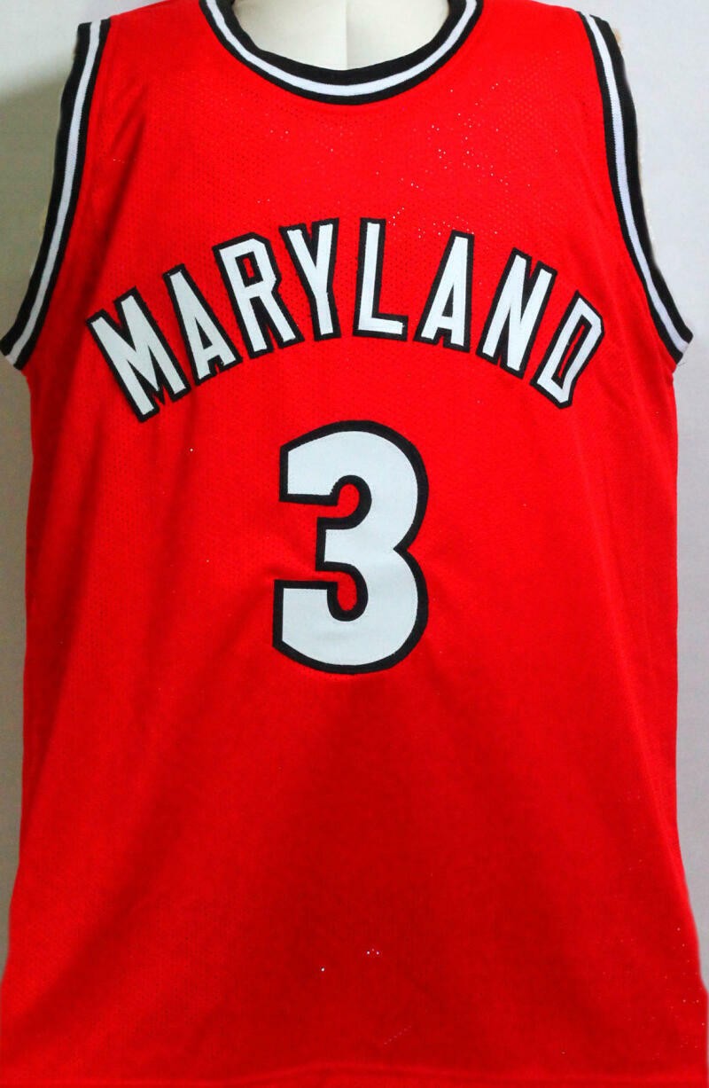 Steve Francis Signed Red College Style Jersey