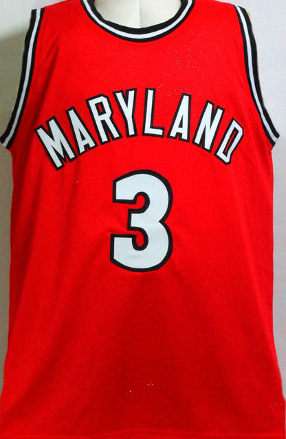 Steve Francis Signed Red College Style Jersey