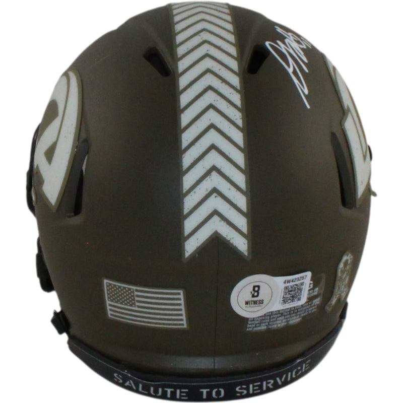 Davante Adams Los Angeles Rams 2022 Salute to Service Mini Helmet BAS