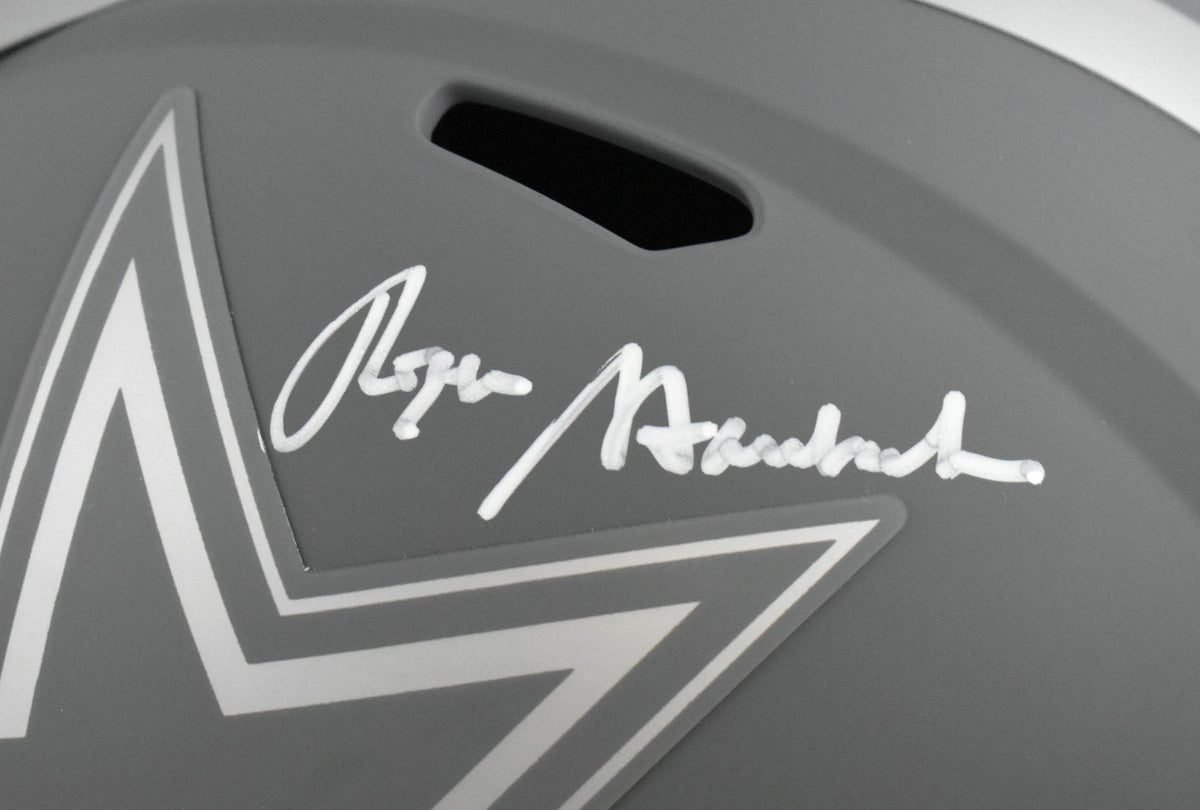 Roger Staubach Autographed Dallas Cowboys Slate Speed Full Size Helmet