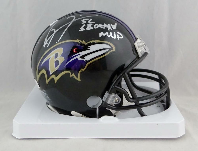 Ray Lewis Signed Baltimore Ravens Mini Helmet with SB MVP Inscription