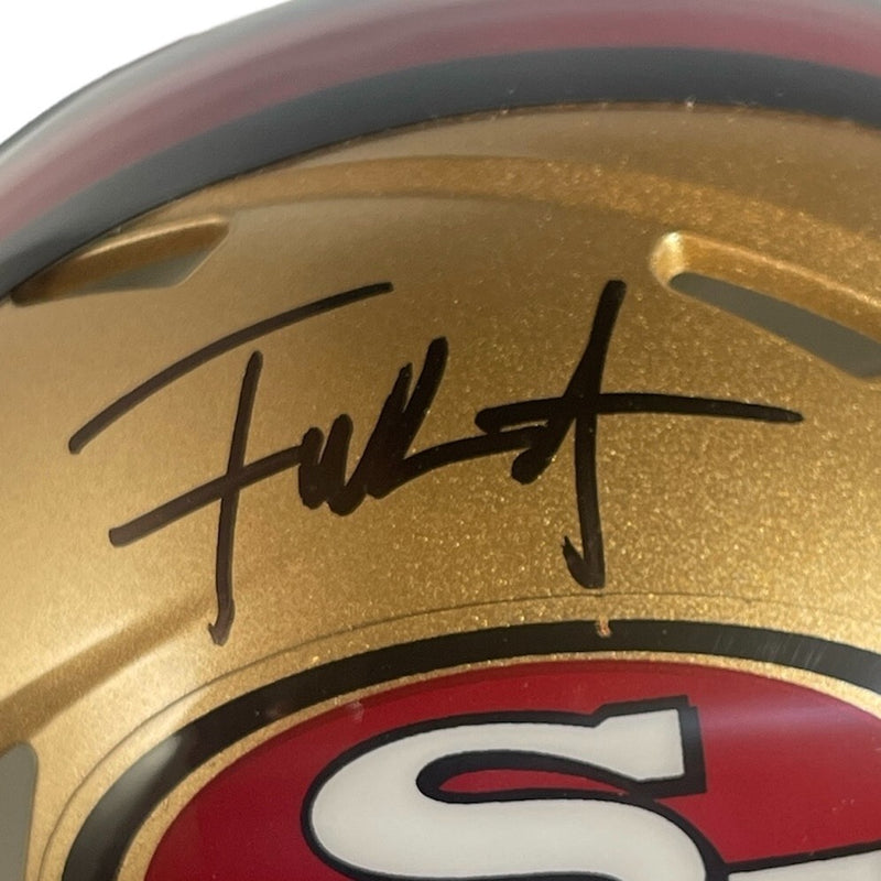 Frank Gore San Francisco 49ers Signed Throwback Speed Mini Helmet (Beckett)