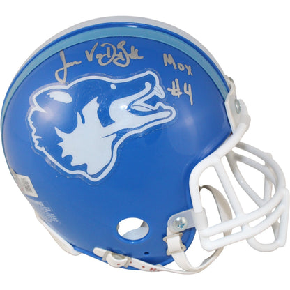 James Van Der Beek Signed Varsity Blues Mini Helmet with "Mox" Inscription