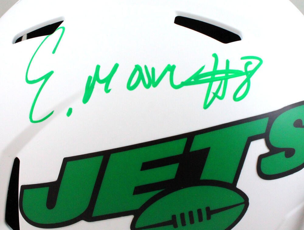 Elijah Moore Signed New York Jets Lunar Speed Full Size Helmet