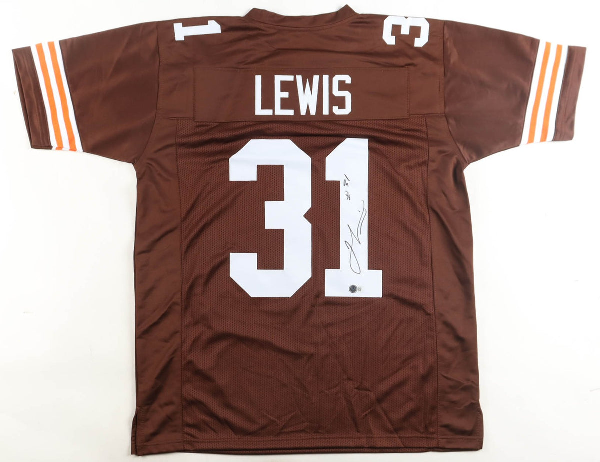 Jamal Lewis Autographed Cleveland Browns Brown Custom Jersey