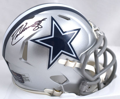 Drew Pearson Autographed Dallas Cowboys Black Speed Mini Helmet